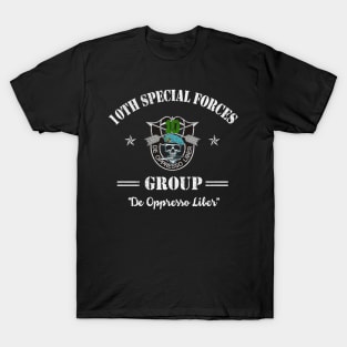 Proud US Army 10th Special Forces Group Veteran De Oppresso Liber SFG - Gift for Veterans Day 4th of July or Patriotic Memorial Day T-Shirt